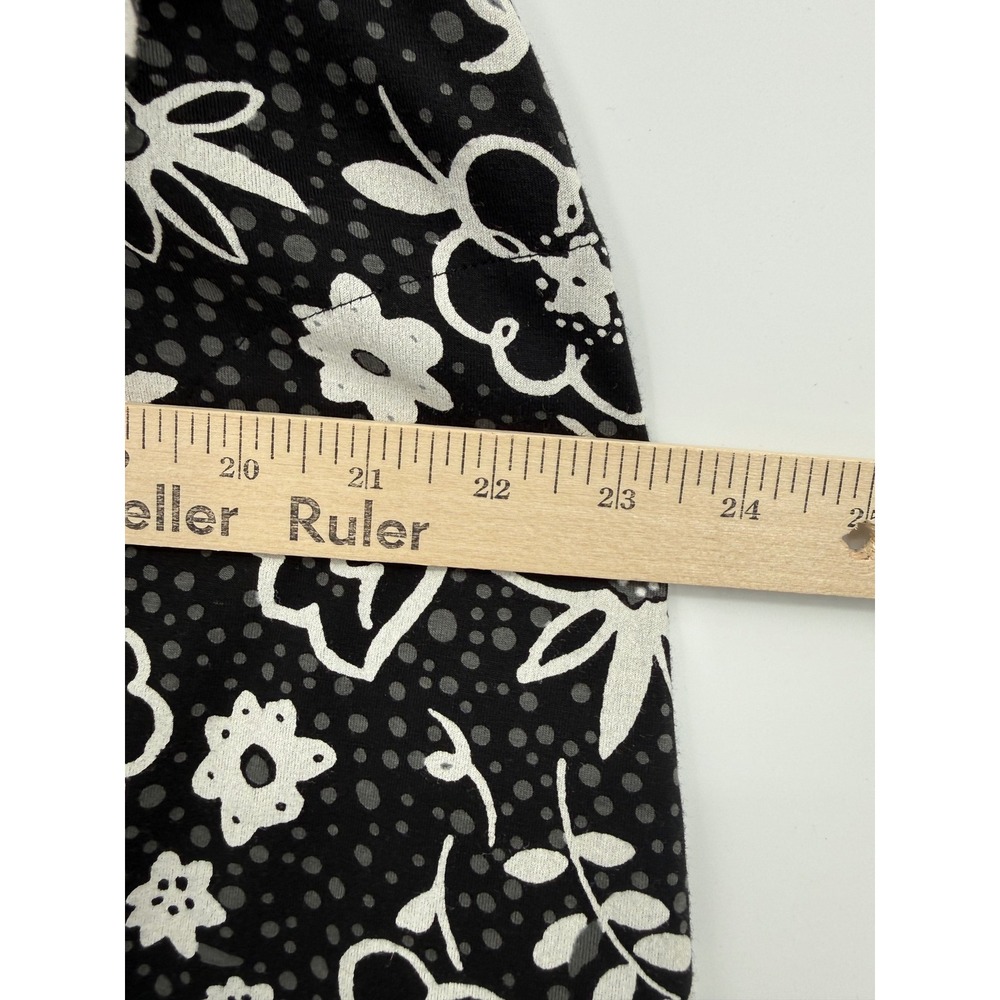 J Jill Dress Womens Small Black Floral Pima Cotton Modal Stretch Pockets - Picture 8 of 10